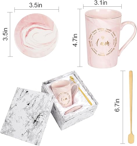 Miniatura 6 de YHRJWN - Regalos cristianos para mujeres, regalos católicos para mujer, taza de café I Am, regalos religiosos inspiradores espirituales de