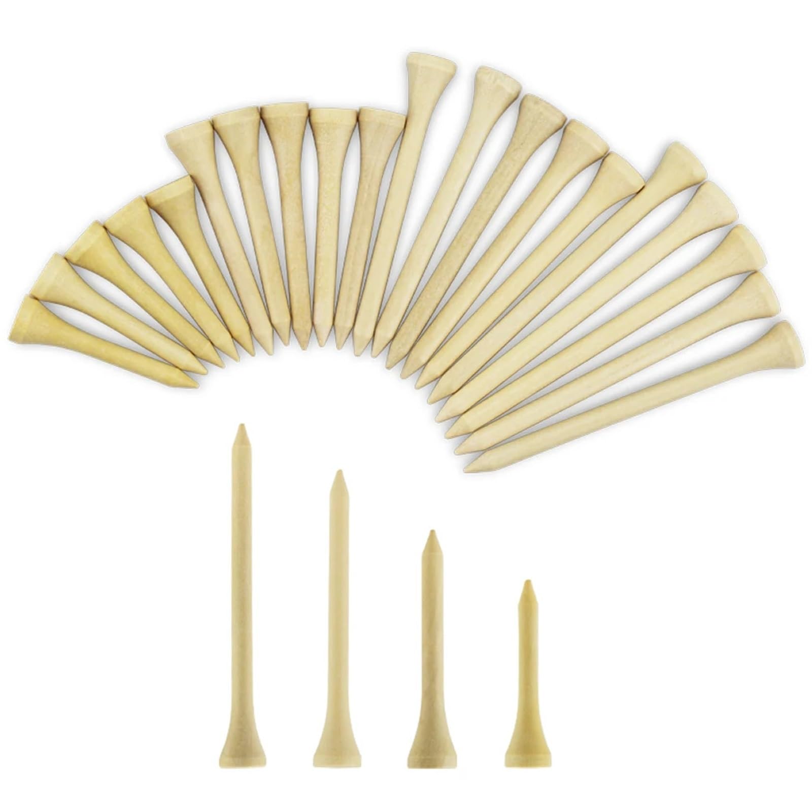 Golf Tee 100Pcs Golf Tees Holz Tees Länge Golf Ball Halter Holz Golf Tees FüR Einen Idealen Abschlag