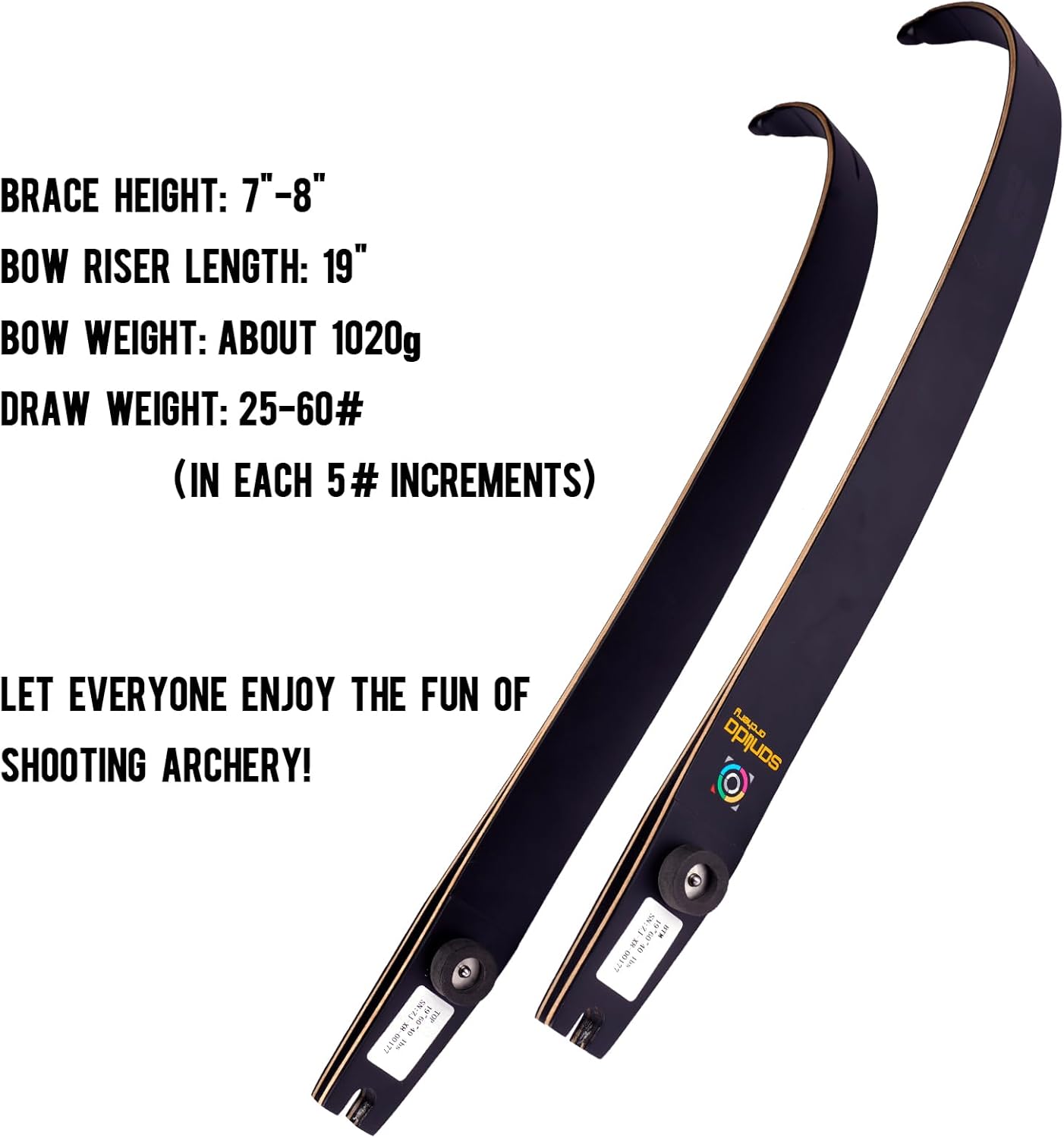 Sanlida Archery Hermit X8 ILF Hunting Recurve Bow(60" 35lbs) and Royal X8 68" Longbow Kit 35lbs