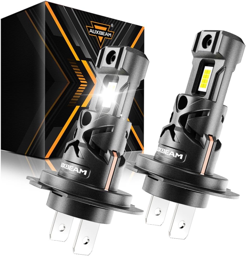 Auxbeam H7 Fog Light, 16000LM 500% Super Brightness H7 Wireless Fog Light Bulbs, 6500K Cool White Bulbs with 5X Cooling Upgraded for UTV/ATV Offroad Vehicle