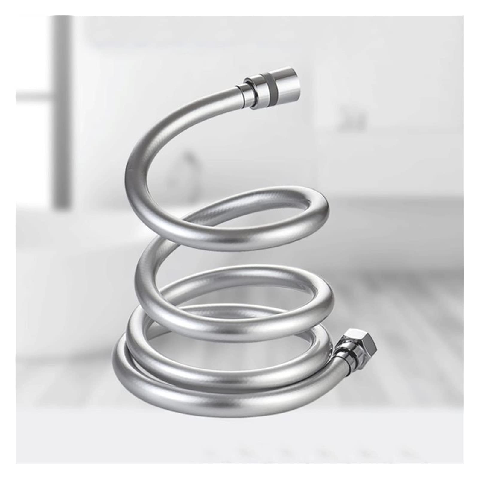 Tuyaux de plomberie, tuyau de chauffe-eau, tuyau de douche flexible, tuyau de douche lisse de 1,5/2/3 m, tête portative épaississante haute pression, flexible anti-enroulement adapté aux pièces de bai