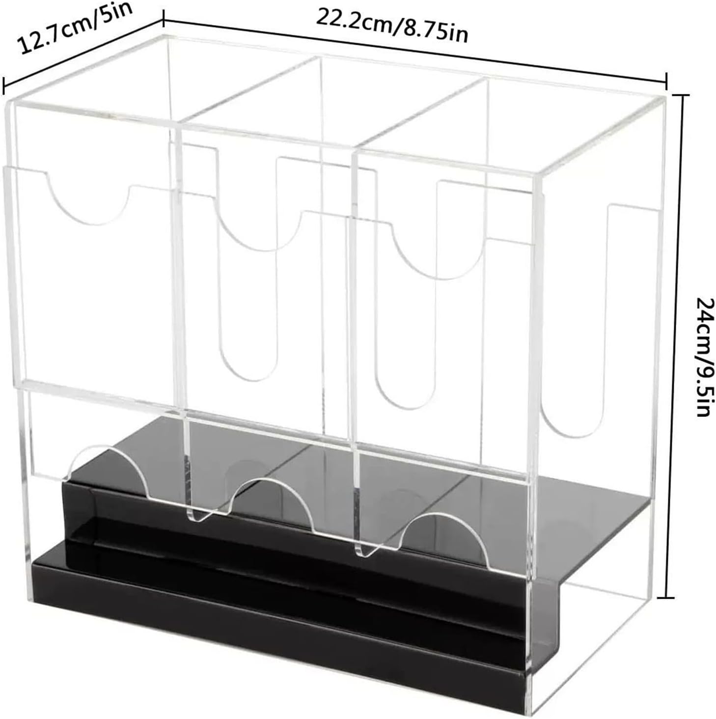 カードディスペンサー,3スロット スポーツカードパック収納ボックス - アクリル製デッキディスプレイオーガナイザー収納ケース | 自