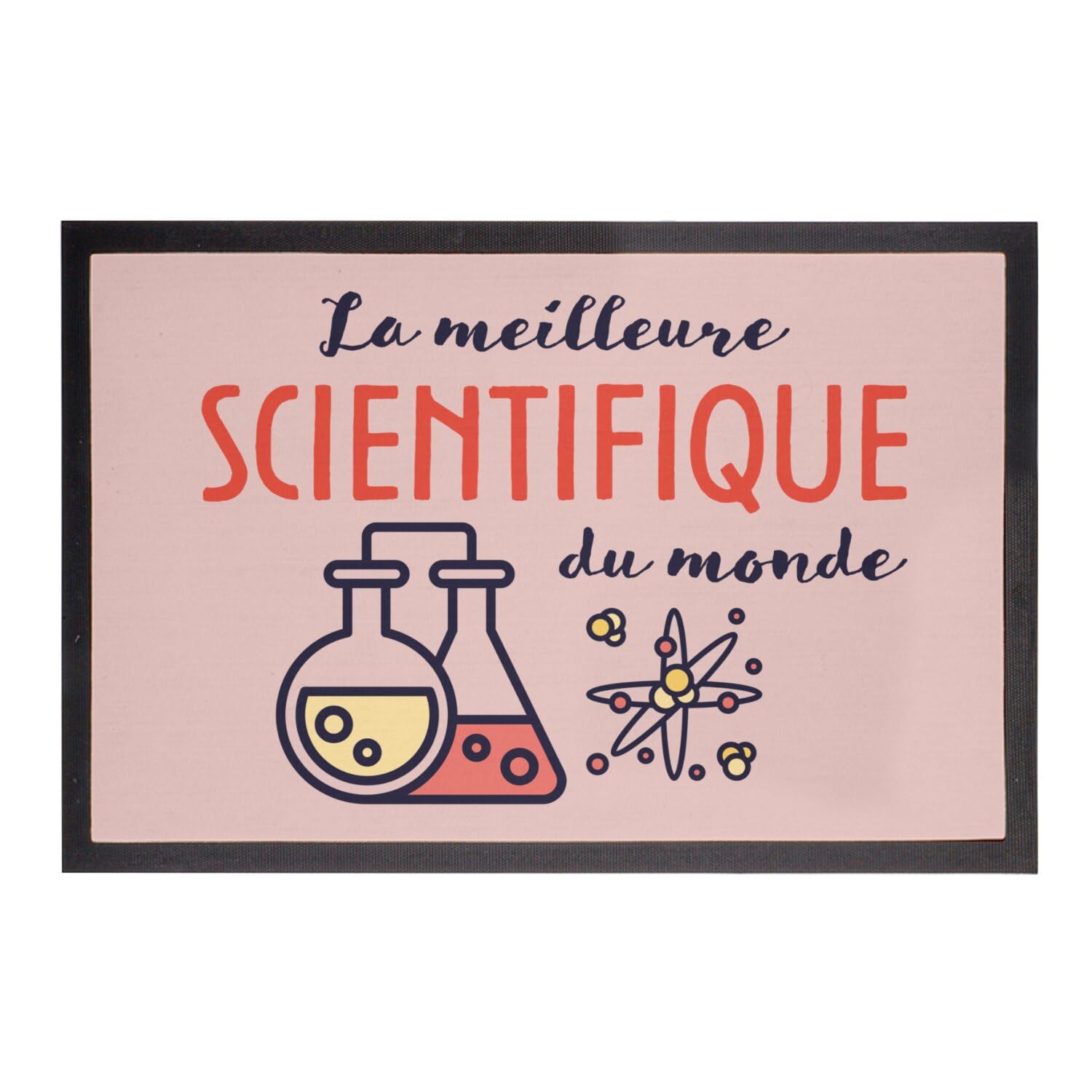 Paillasson rose motif science paillasson original 75x50 cm pour entrée de laboratoire