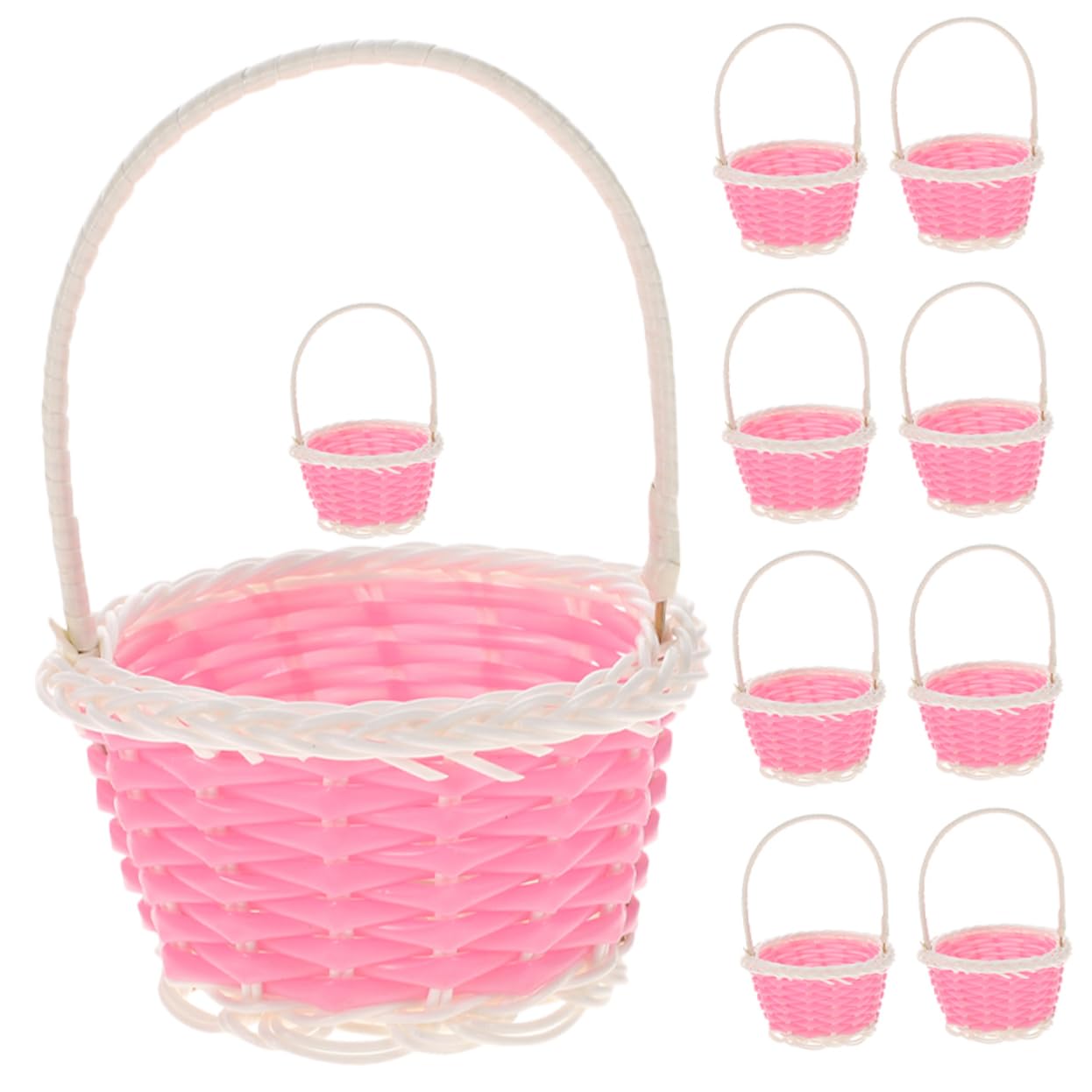 TOYANDONA 12 Mini Cestini Intrecciati Con Manici – Perfetti Per Bomboniere, Decorazioni E Giochi
