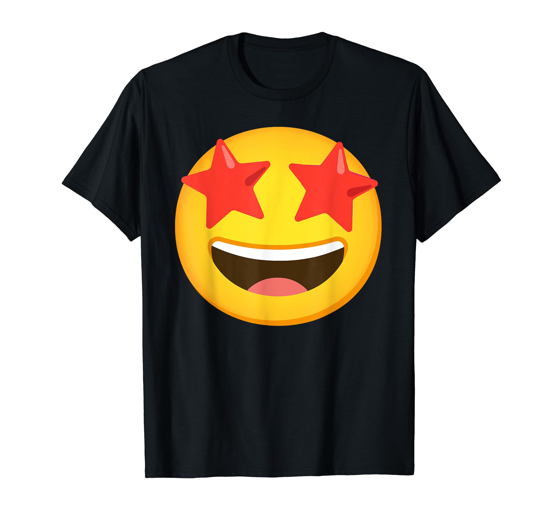 Emoticon Star Struck Star Eyes Wow Face T-ShirtOEKO-TEX STANDARD 100