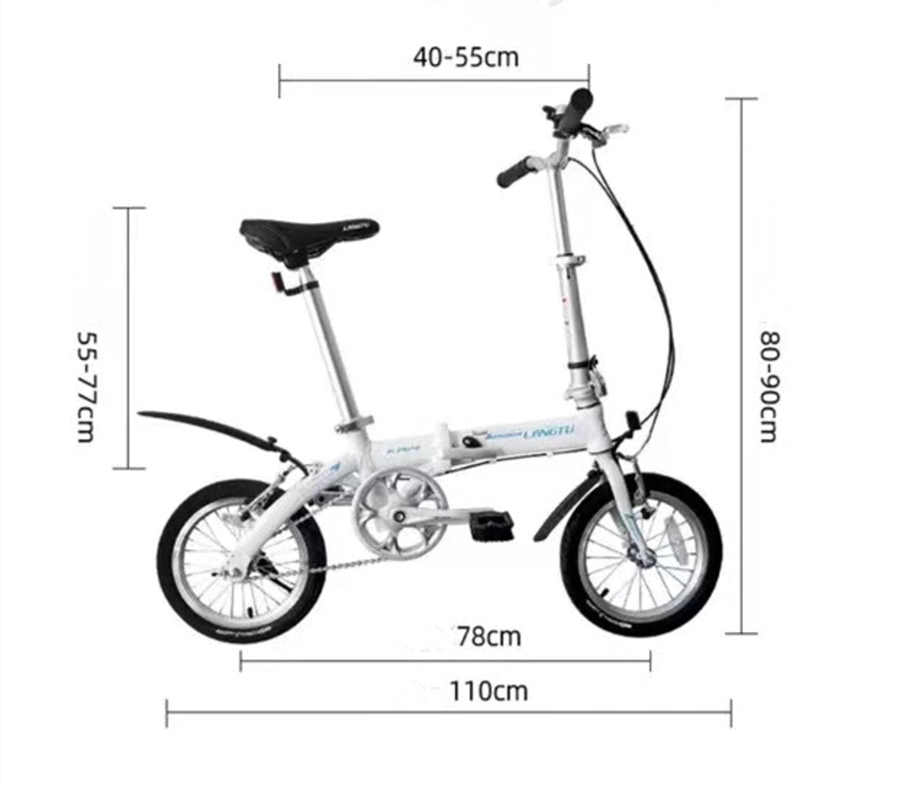 Amazon.co.jp: 14インチ 折りたたみ自転車 アルミフレーム 超小型 