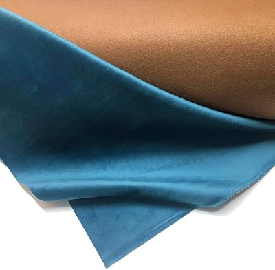 AE AUTO EQUIPE Velluto al Metro Idrorepellente Azzurro per Rivestimento Poltrona, Cuscino, Divano, Pouf, sedie Made in Italy (1mt=100cmx140cm)