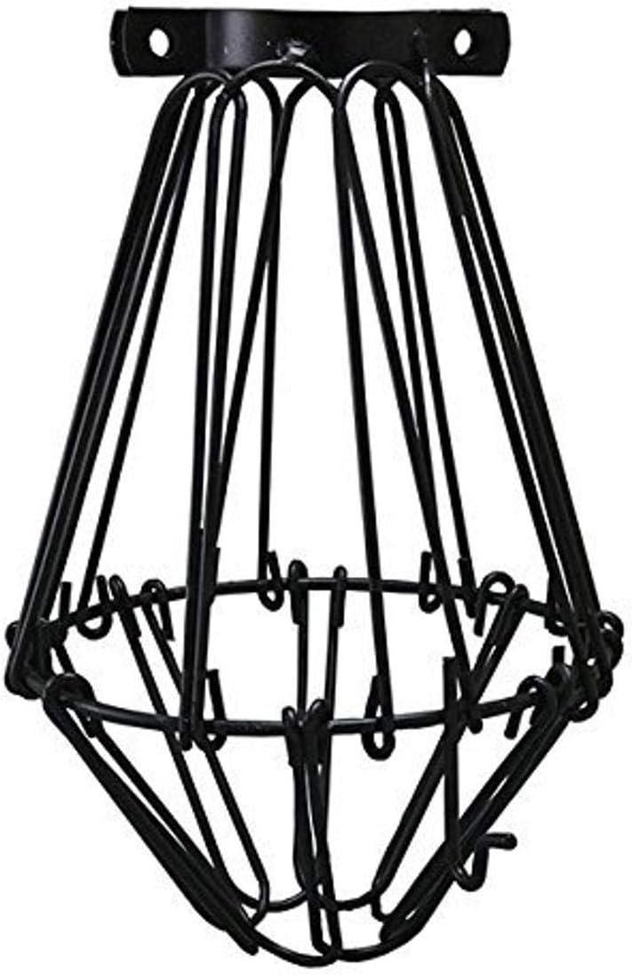 iLightingSupply 37-0102-50 Vintage Premium Clamp-On Bulb Cage - Open/Close Style - Black,
