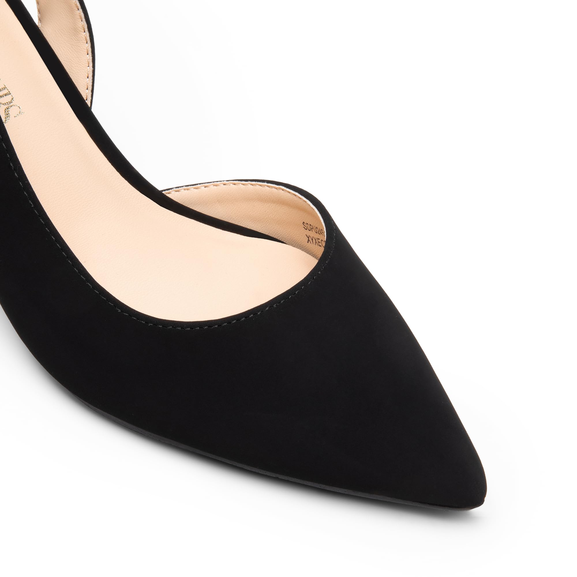 DREAM PAIRS Damen Kitten Heels Slingback Pumps Spitzzehen Niedrige Schuhe