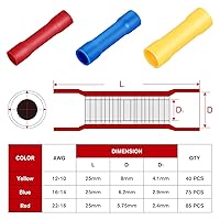 Vista 39 de Nilight 540 conectores de alambre termorretráctiles, impermeables, kit de terminales eléctricos marinos automotrices, anillo, horquilla, espada