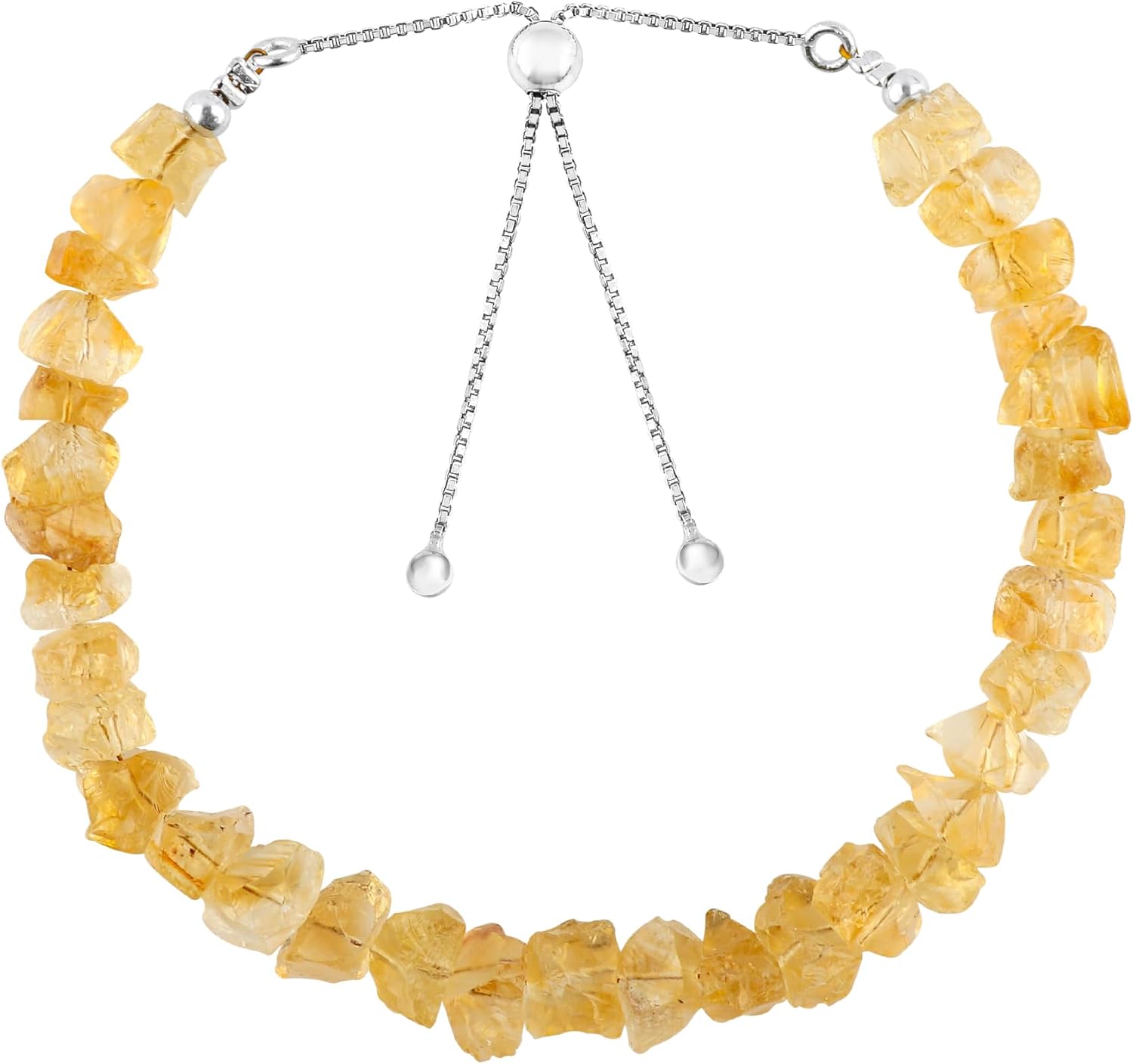 AAA Grade Natural Raw Gemstone Bolo Bracelet, Untreated Crystals Rough Stones, Handmade Hypoallergenic Boho Jewelry, Silver Plated Bracelet, Birthstone, Gift for Women