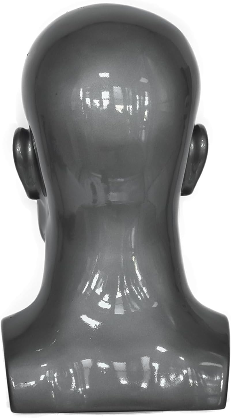 PVC Male Mannequin Head Professional Manikin Training Head for Display Headphone Game Console Hats Wigs Jewellery Glasses Facemask Caps Model Head (L90hh)