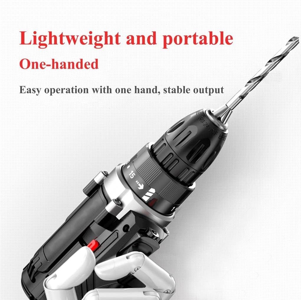 Impact Cordless Drill Electric Screwdriver Lithium Battery Rechargeable Hand Drills