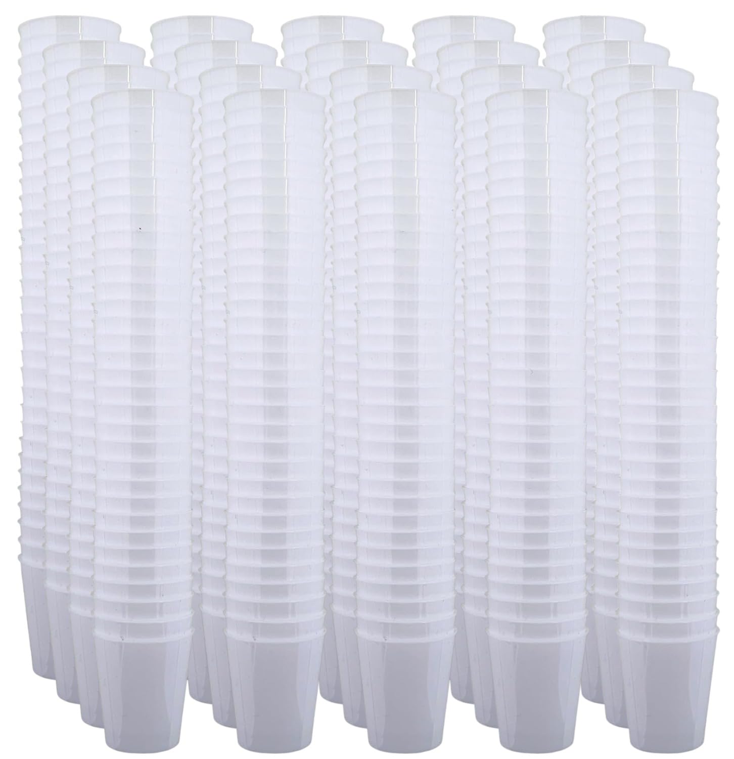 MIJOMA Vasos de chupito irrompibles de plástico resistentes, vasos de chupito Jello Shots, postres, fiestas, bodas, cumpleaños, aptos para lavavajillas, reutilizables, 29 ml (blanco, 640 unidades)