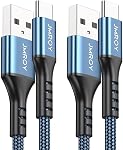 USB C Cable Fast Charge [2 Pack 10FT] USB to USB C Cable Durable Braided C Charger Cable Fast Charge Compatible with iPhone 16/15 Pro Max Samsung Galaxy S23 S22 S21 S20 S10 Note 20