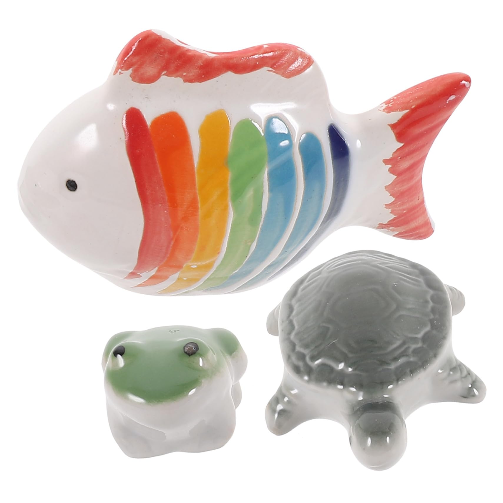 BESPORTBLE 4 Ensembles Méduse Réservoir Poisson Artificiel Décoration Aquarium Tortue Ornement Céramique Aquarium Accessoire D'aménagement D'aquarium Décorations D'aquarium 3 Pièces * 4