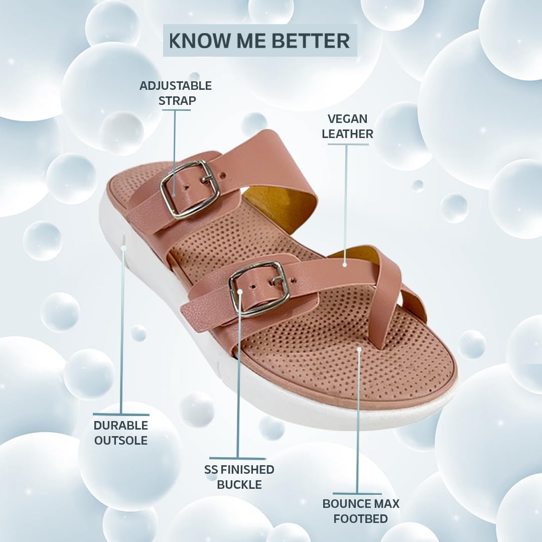 KazarMax Women Magnolia Peach Sandals -8 UK