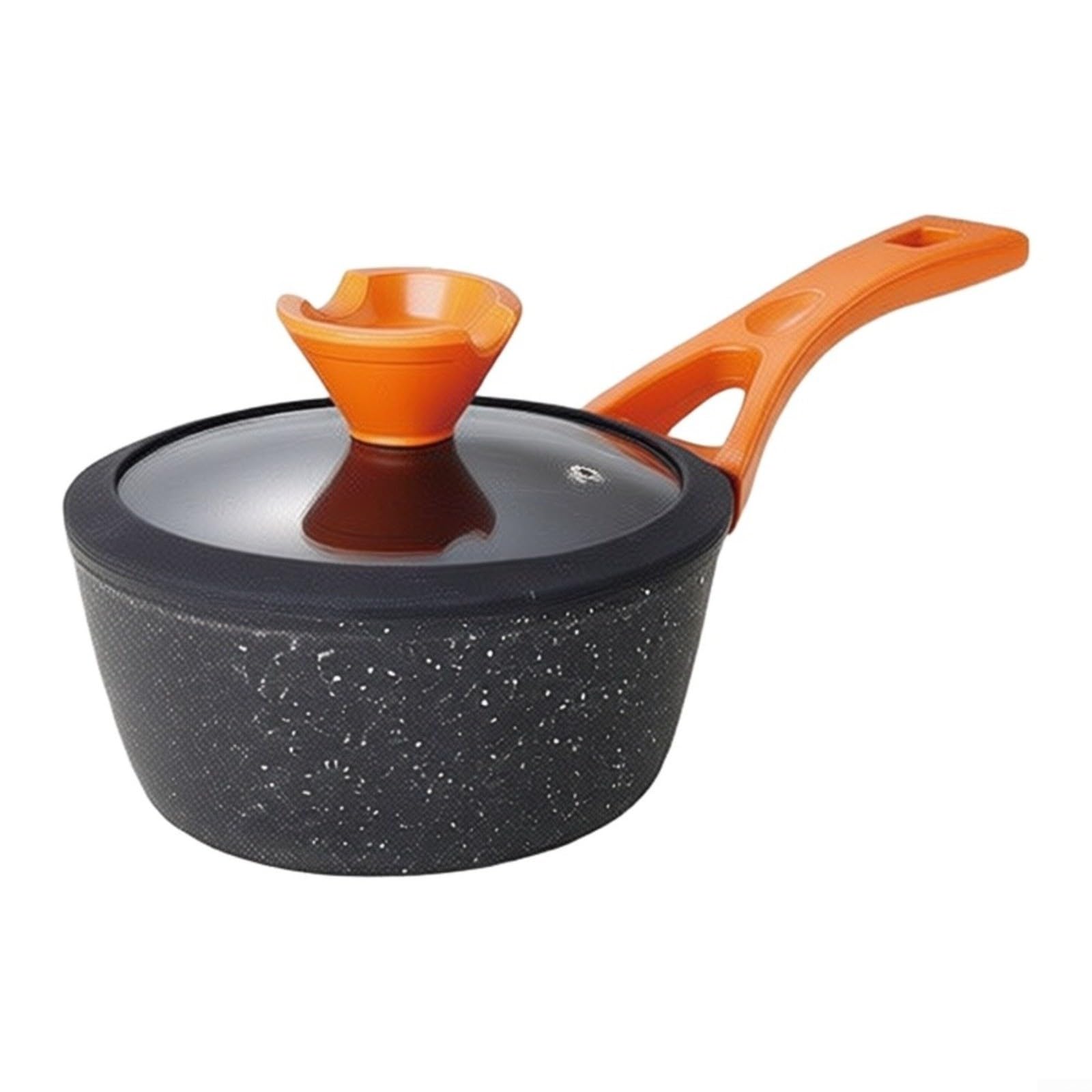 Pentola in lega con coperchio in vetro, pentola singola per latte e porridge, fondo piatto per fornelli a gas e induzione, ergonomico per manico, 32 x 16 x 11 cm