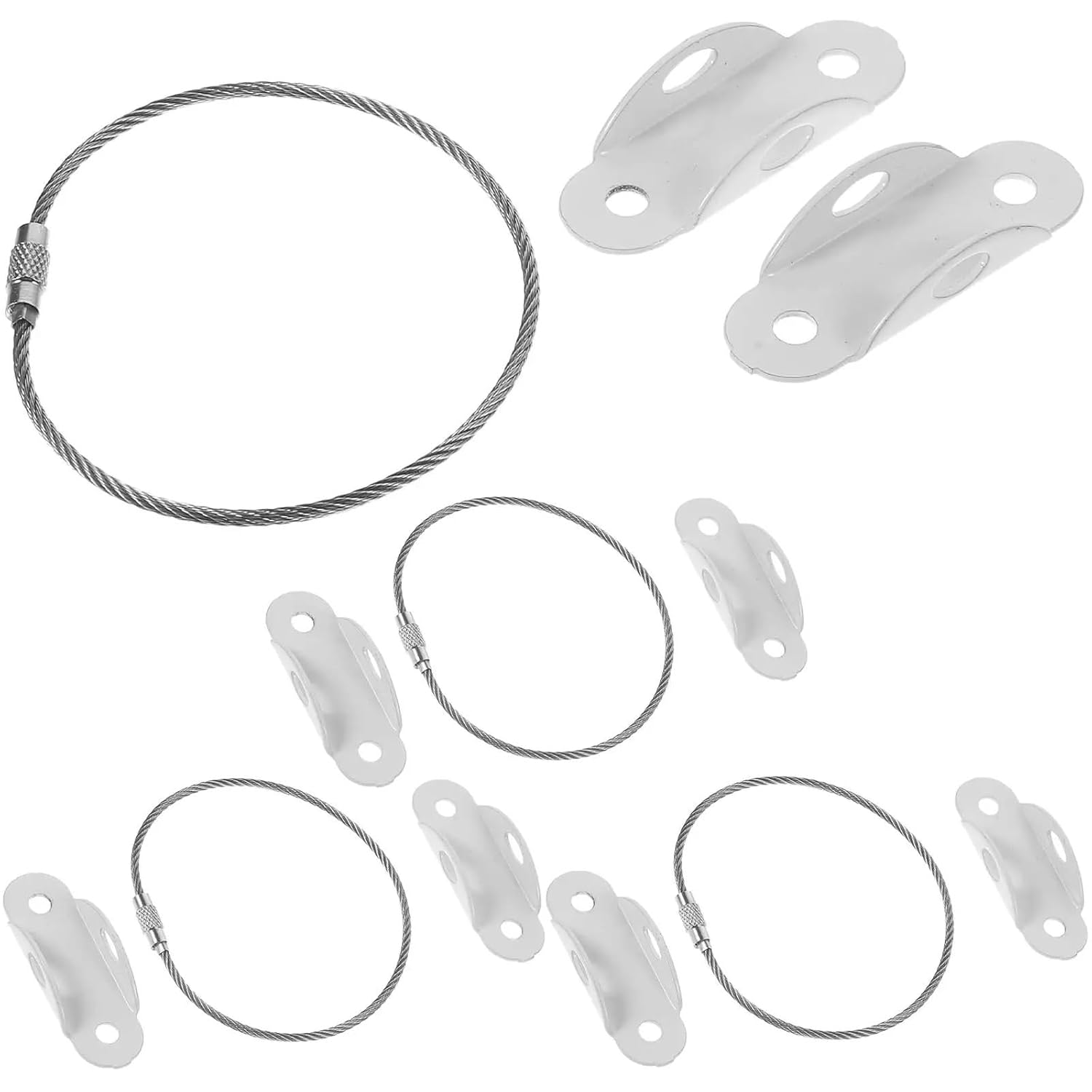 Furniture Anchors 40pcs Furniture Anti Tip Kit Wall Anchors Safety Straps Bookcase for Dresser and Bookcase(White)