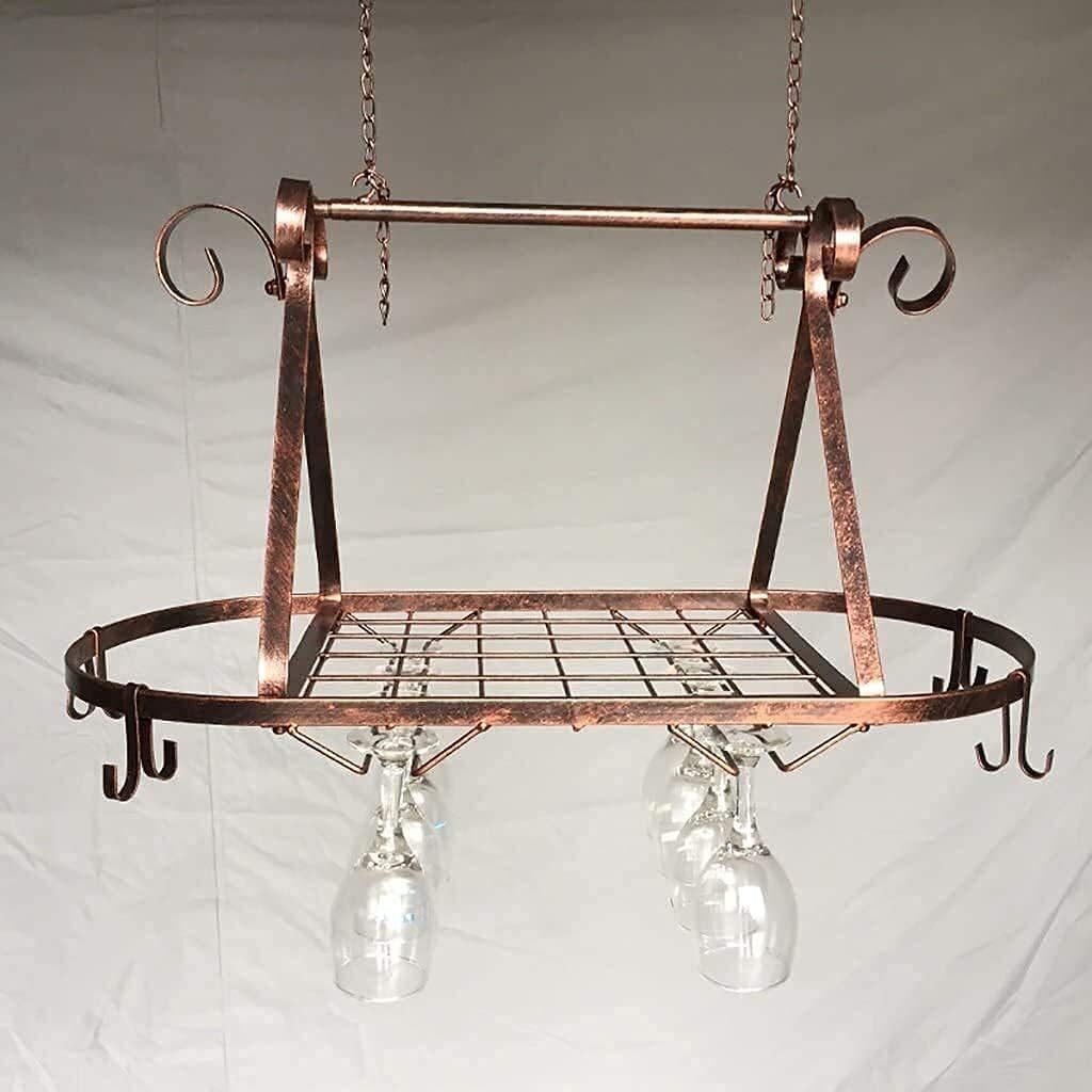 Wine Rack Wine Display Rack European Wine Display Rack Hanging Wine Glass Frame Upside Down Height Cup Holder Iron Wine Display Rack Red Wine Glass Hanger Bar Wine Rack C,Bronze-