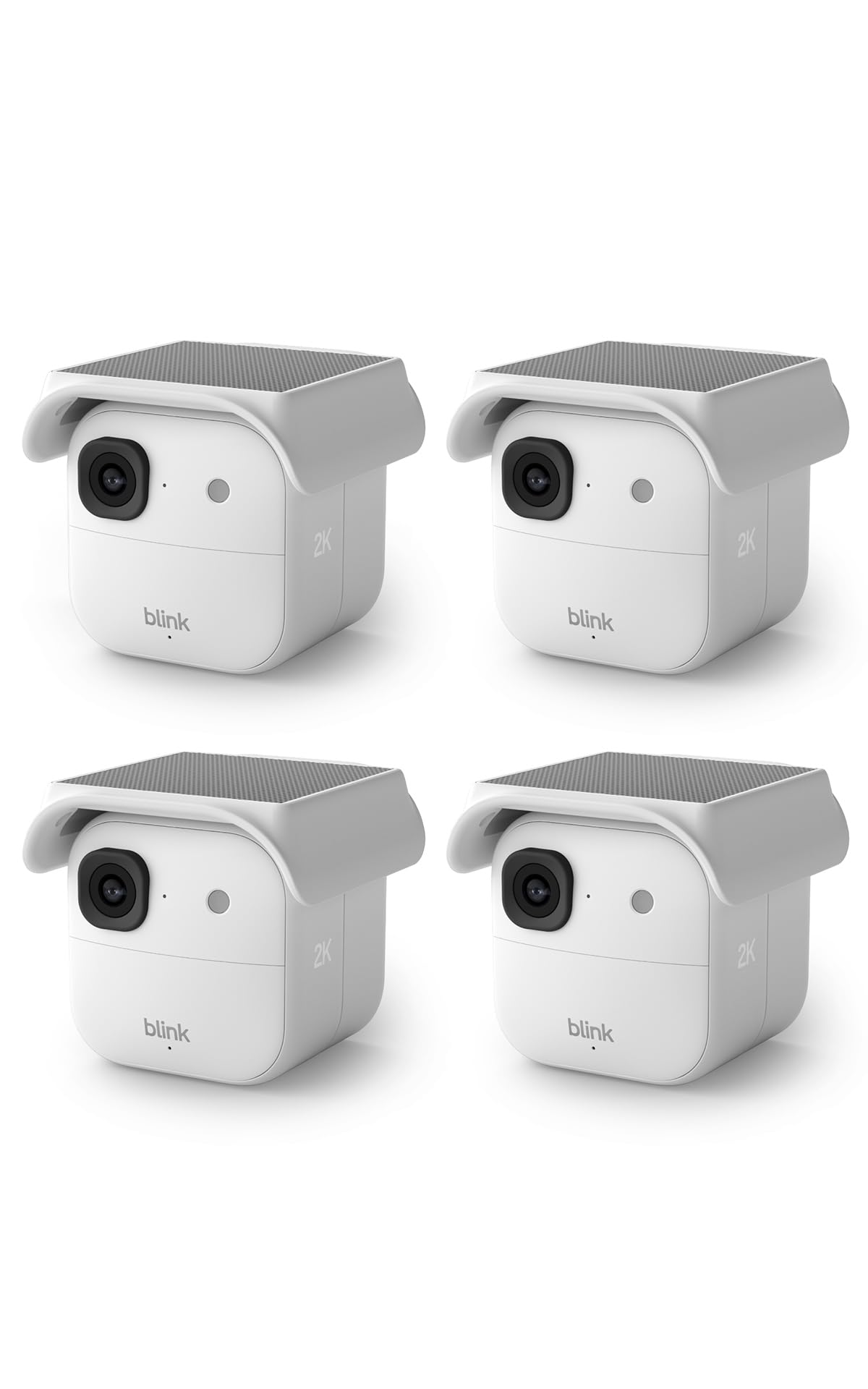 Cámara exterior 2K+ Blink sistema de 4 cámaras blancas con batería solar 8