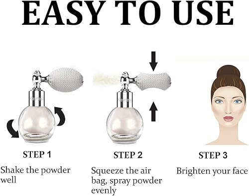 Miniatura 6 de Polvo brillante en aerosol brillante, brillo corporal para rostro, resaltador de alto brillo, maquillaje suelto para mujeres maquillaje de uñas de