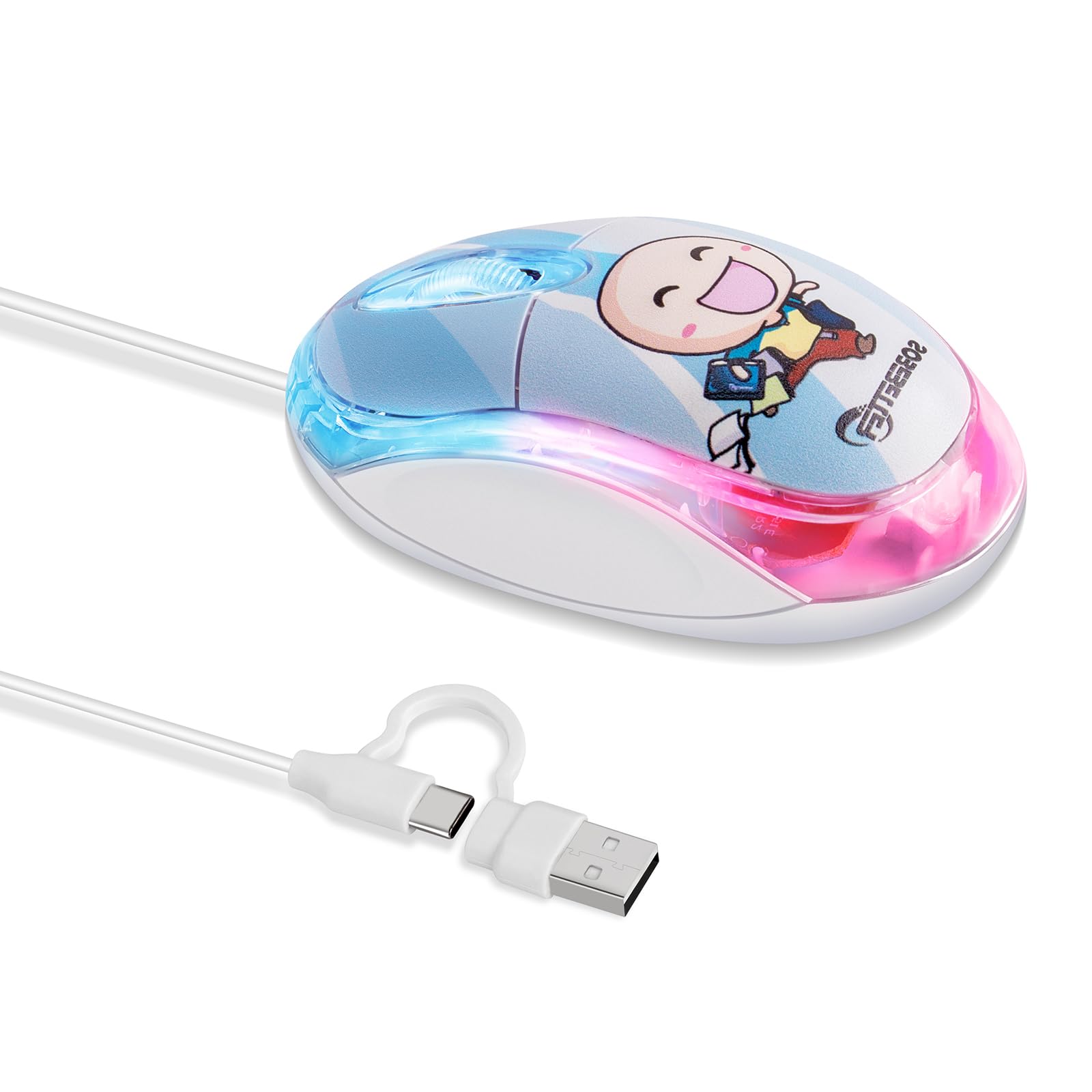 Ratón USB C para eliminar ruidos molestos con diseño compacto elec Space para tabletas 7