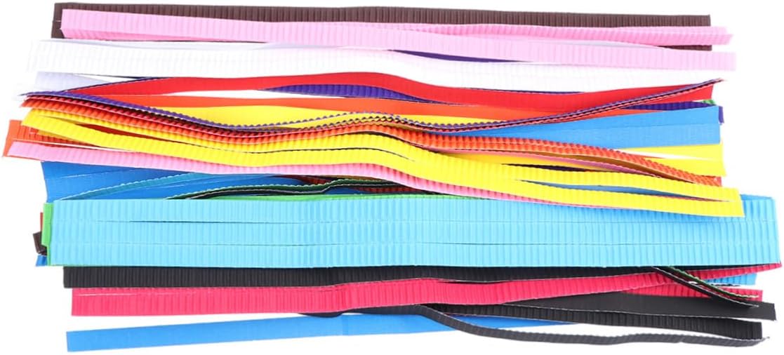 OHPHCALL 60pcs Handmade Textured Paper Strips Colors Craft Tissue Paper for Boys and Girls Diy Projects