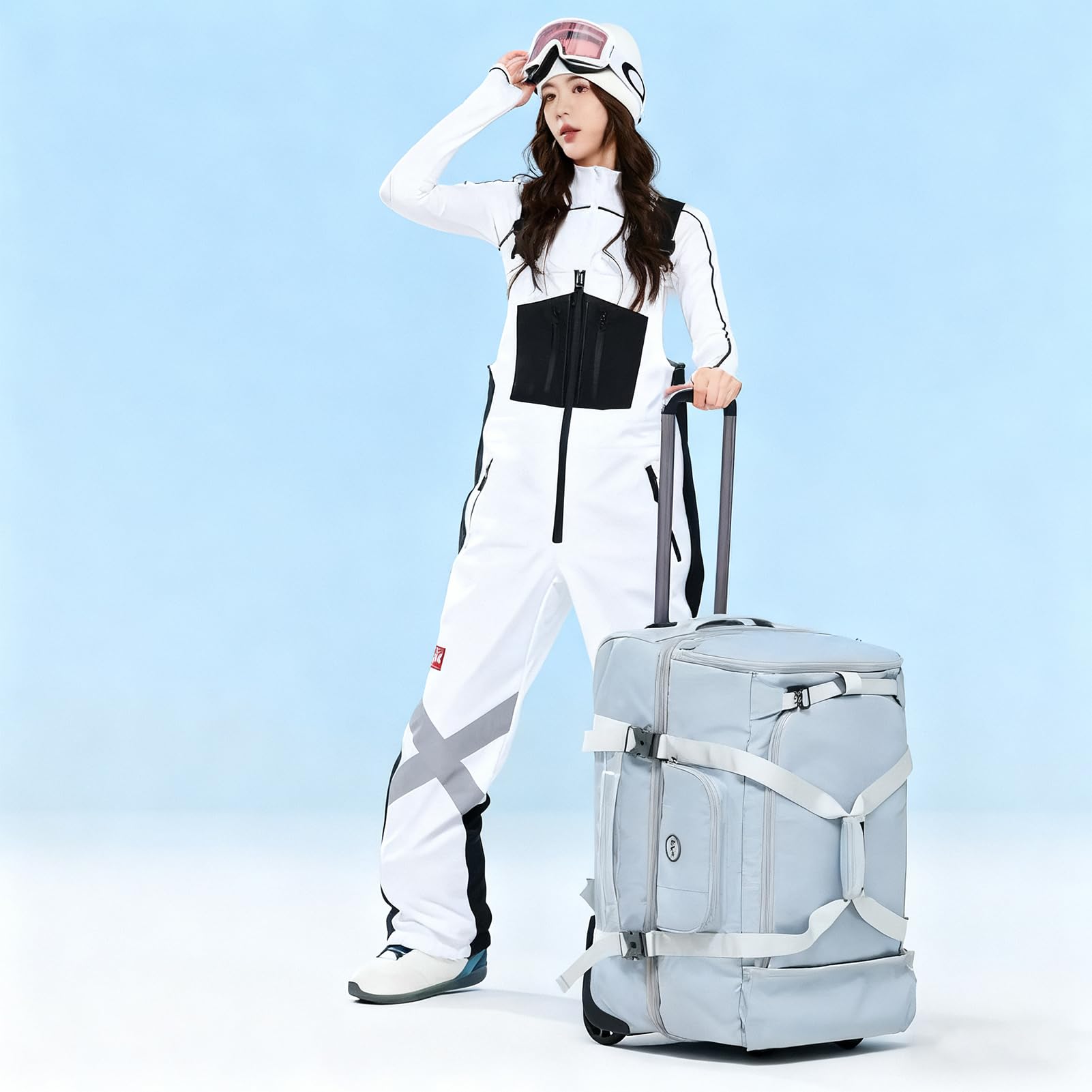 Walizka narciarska torba podróżna walizka na kółkach wodoodporny duży lekki miękki plecak snowboardowy torba sportowa z przegródkami na kółkach