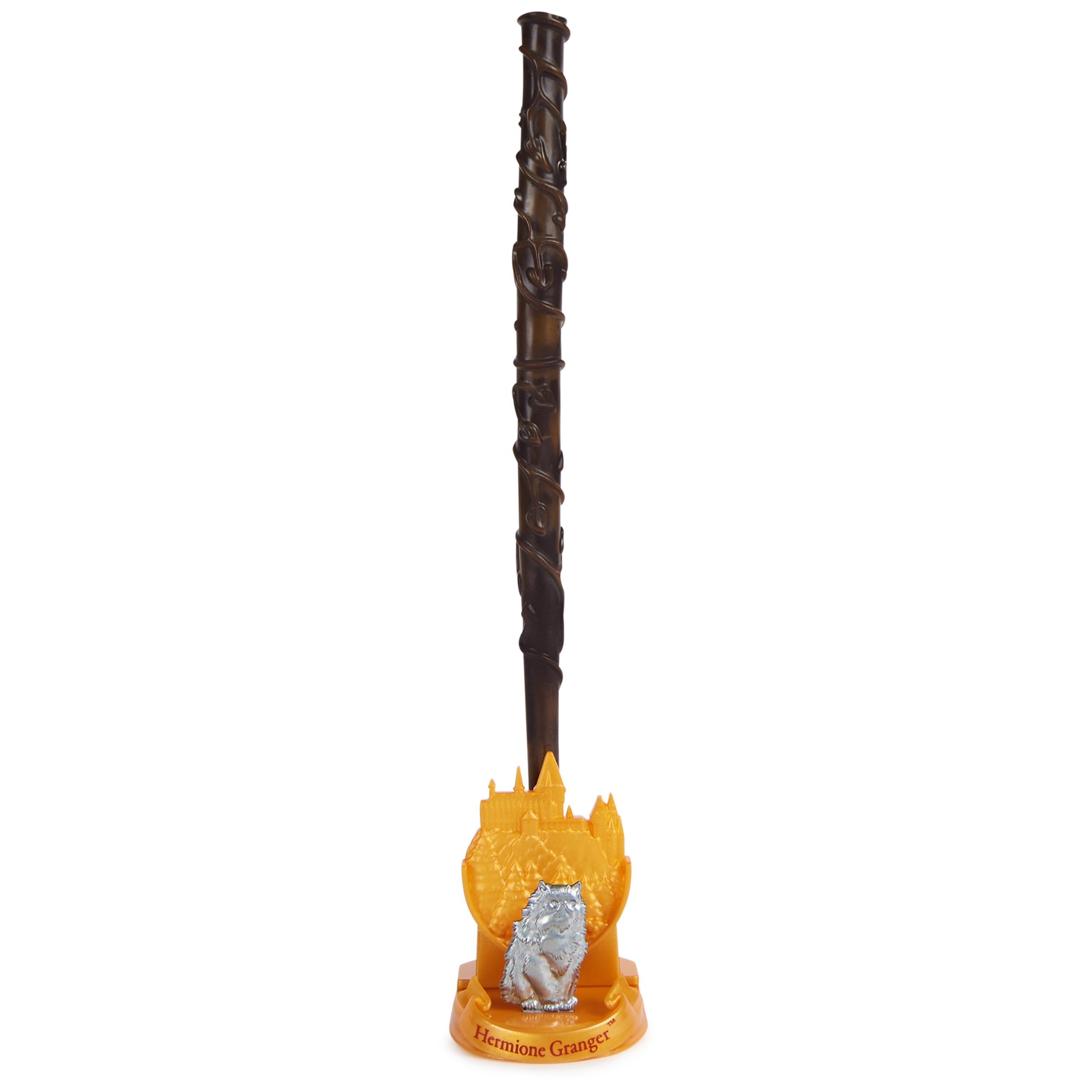 Wizarding World Harry Potter - Autentyczna różdżka Hermiona Granger z tworzywa sztucznego z uchwytem Hogwart, ok. 30,5 cm, zabawka dla dzieci od 14 lat, artykuł dla fanów, złoty