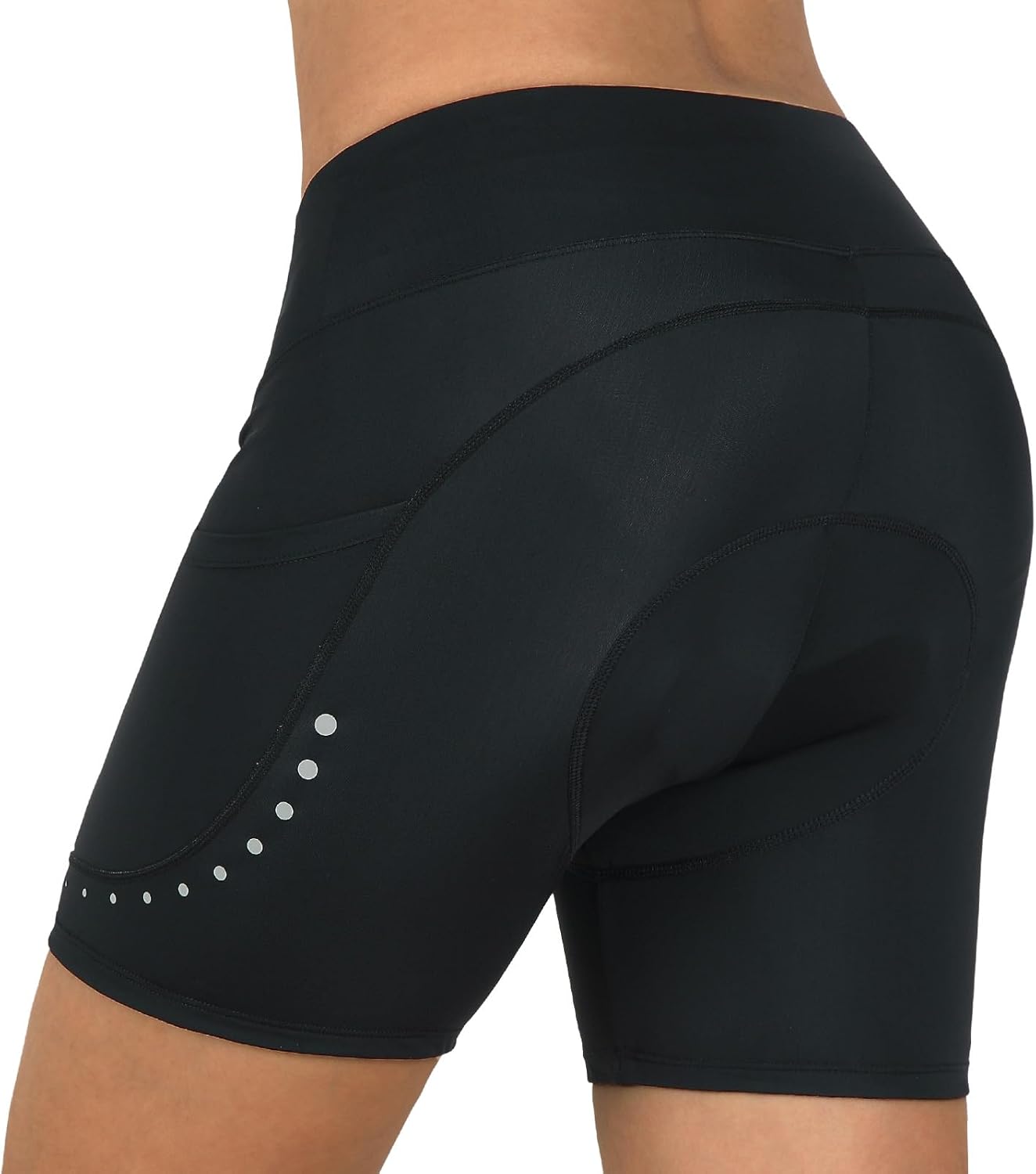 beroy Women Bike Shorts with 4D Padding,Cycling Shorts for Women Black-590 Small