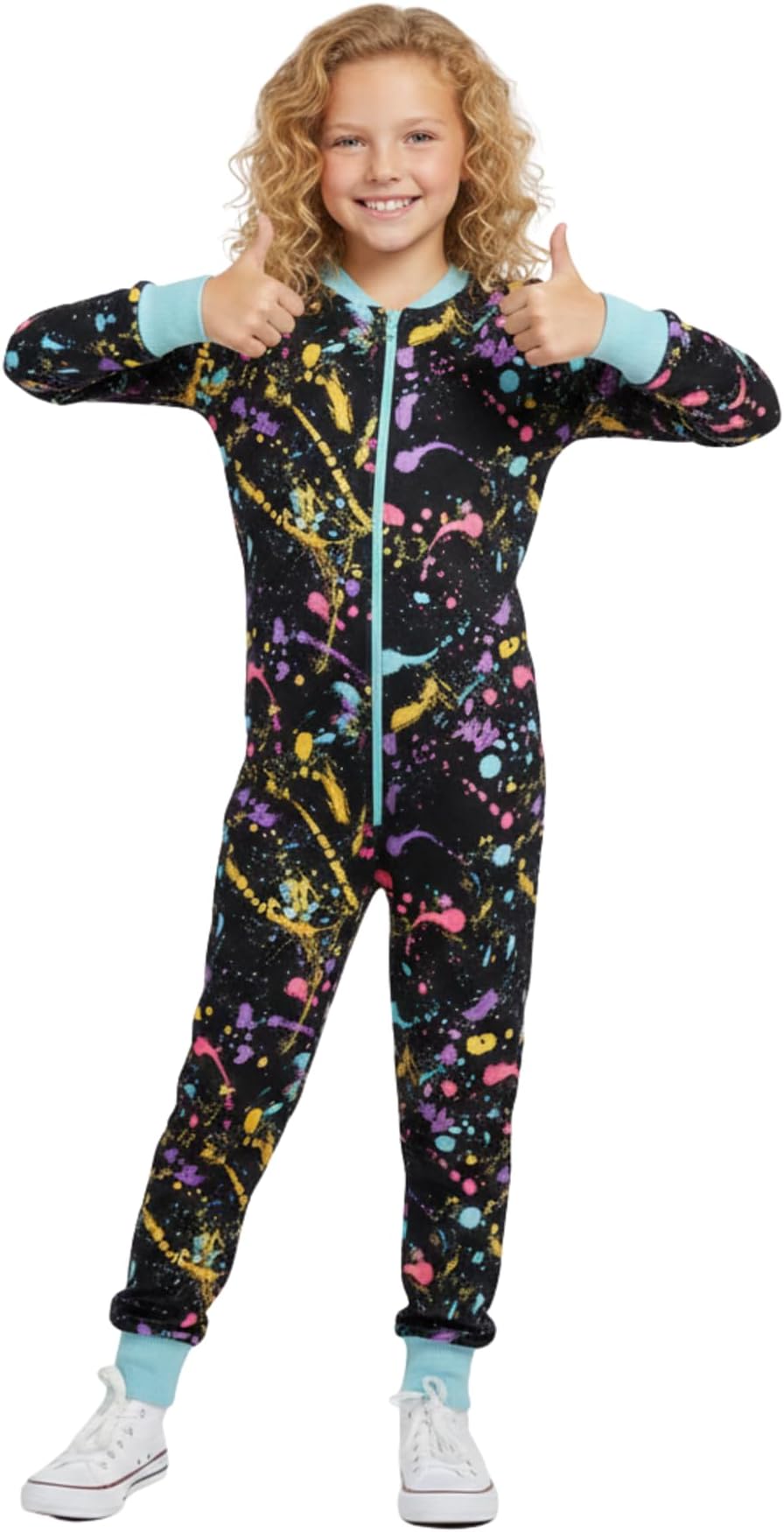 Girls Boys Onesie Splash Lounge Wear Sleepsuit All in One Jumpsuit Comfy Gift for Girls Boys Age 5-6, 7-8, 9-10, 11-12 13 Years