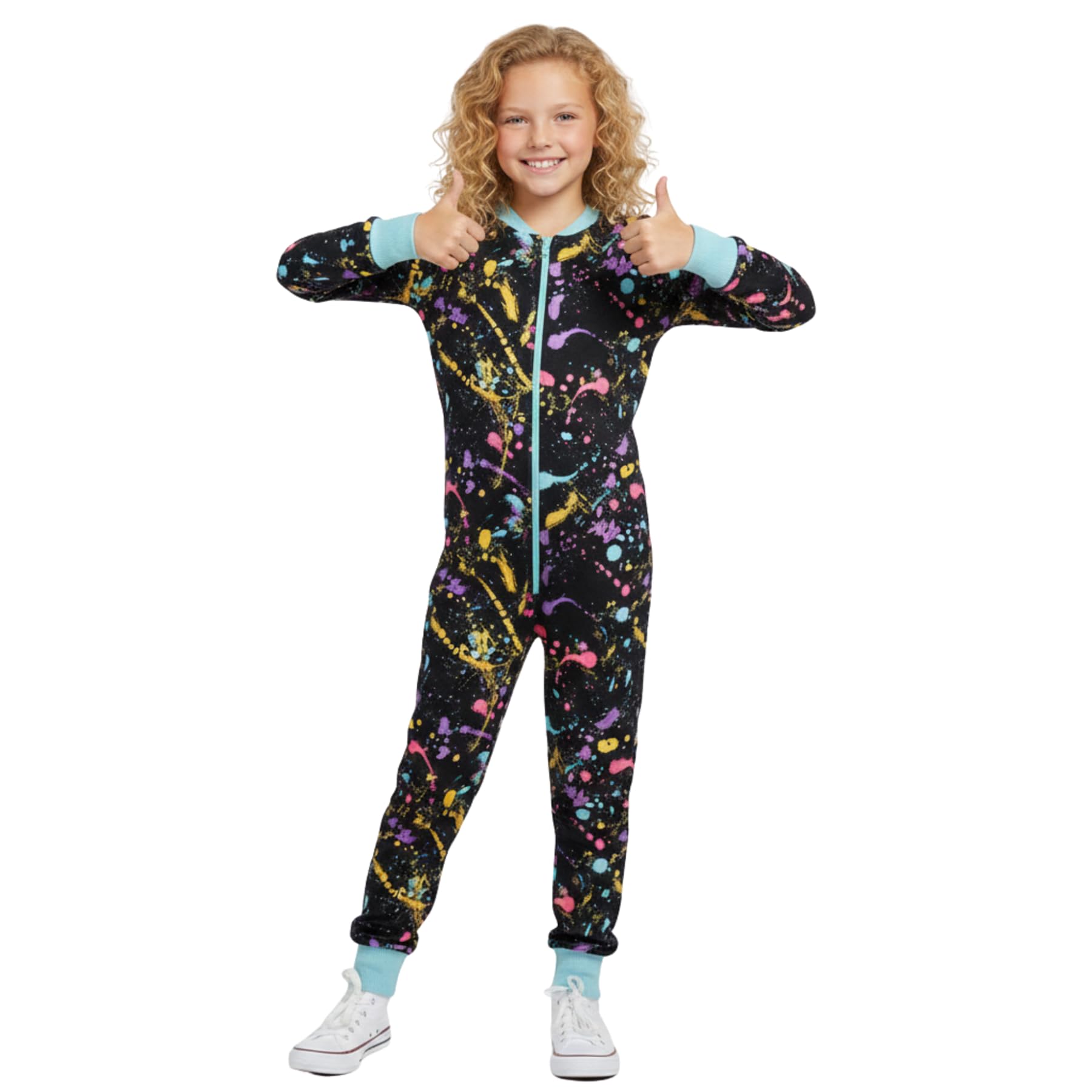 Girls Boys Onesie Splash Lounge Wear Sleepsuit All in One Jumpsuit Comfy Gift for Girls Boys Age 5-6, 7-8, 9-10, 11-12 13 Years