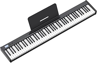 Keyboard Piano Portable Full-Size Weighted 88-Key Digital Piano MIDI Bluetooth Bulit-in Speaker Rechargeable Electric Piano With Sustain Pedal For Adults Beginners