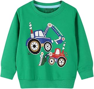Boys Sweatshirts Cotton Long Sleeve Crewneck Pullover Toddler Kids Winter Warm Shirt Sweater Tops 3t-8t - Buy now