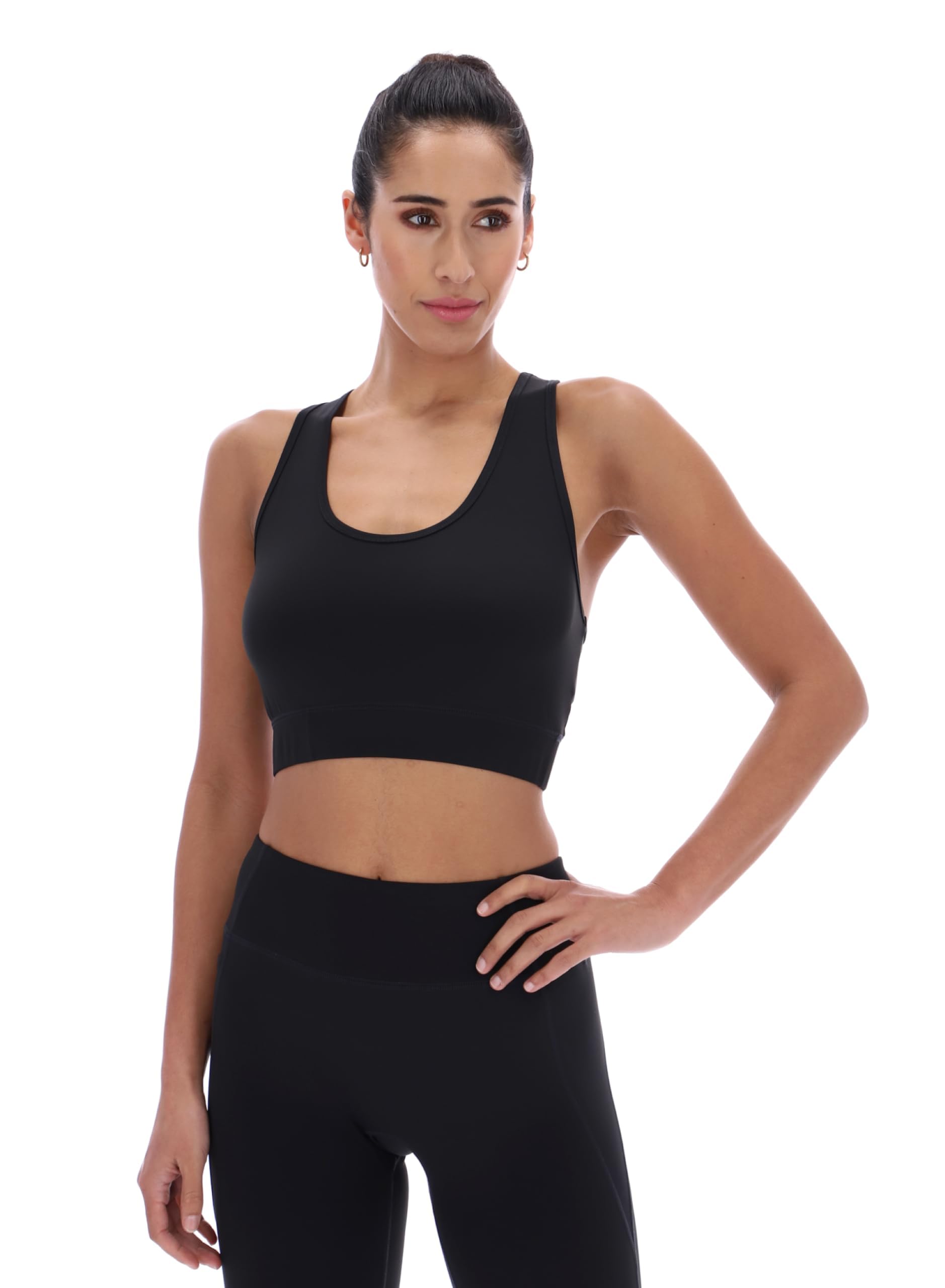 Ted Baker Womens Pika Studio Racer Back Sports Bra, Black, L EU