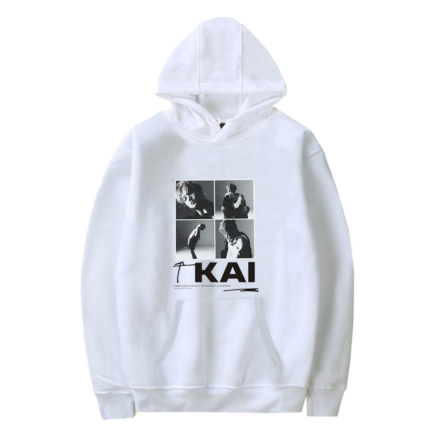 Xkpopfans Kpop SuperM Hoodie Mini Album 'SuperM' Pullover Mark Kai Ten Taemin Baekhyun Sweatshirt White Kai 3XL