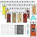 Price comparison product image 24PCS Glass Spice Jars with Shaker Lids-4oz Square Spice Jar with Label, Shaker Insert Tops, Airtight CapChalkboard Pen, Wide Funnel, for Spice Herbs Seed and Small Items Storage and Organization