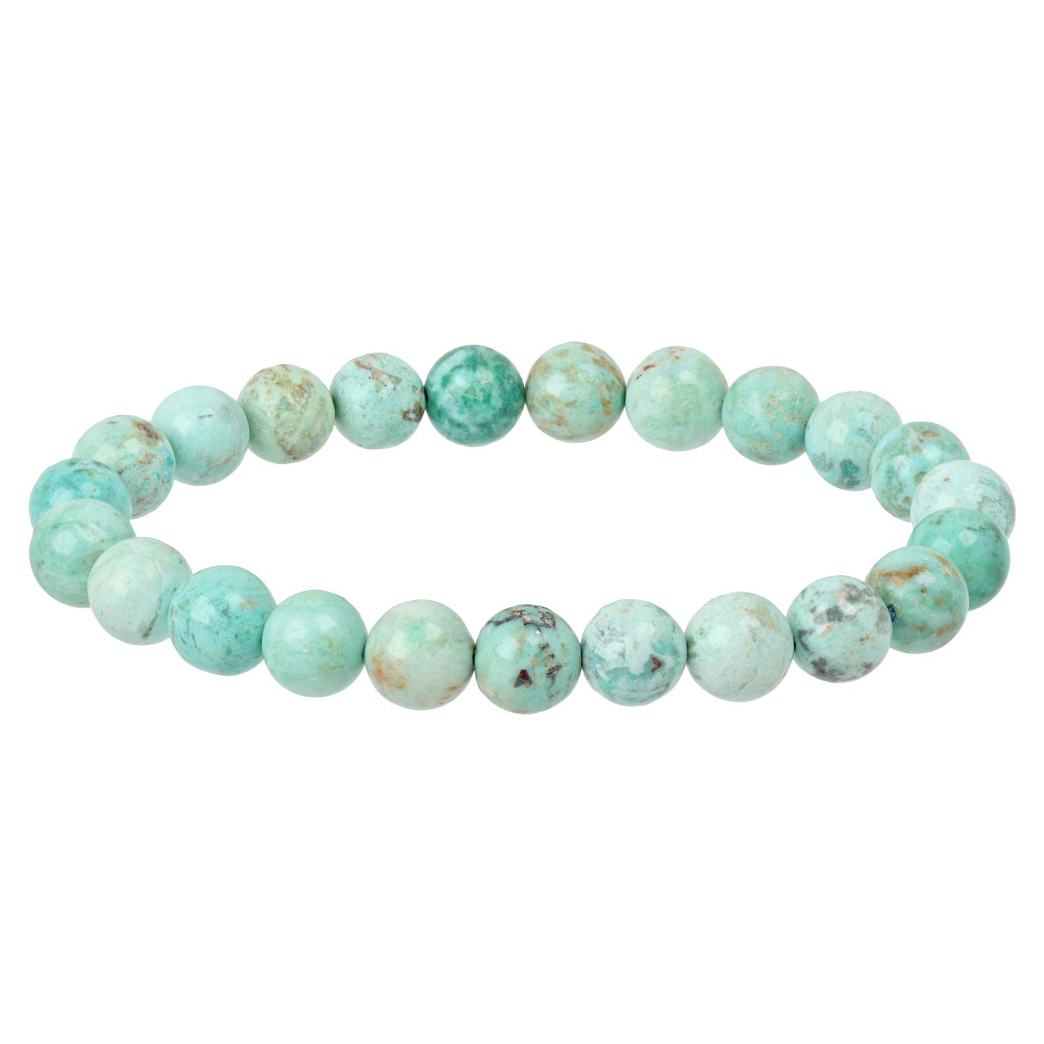 Chakra Armband 8 mm - Edelstein Stretcharmband | ELEDORO: handgefertigte 8-mm-Edelsteinarmbänder, 19 cm - besondere Auswahl für Yoga, Meditation und Achtsamkeit