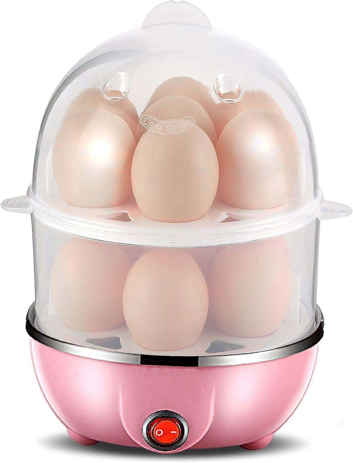 Multifunctional Egg Steamer, Egg Cooker, Double Layer Household Boiled Egg Steamed Egg, Mini Stainless Steel Breakfast Machine Blue Single Layer