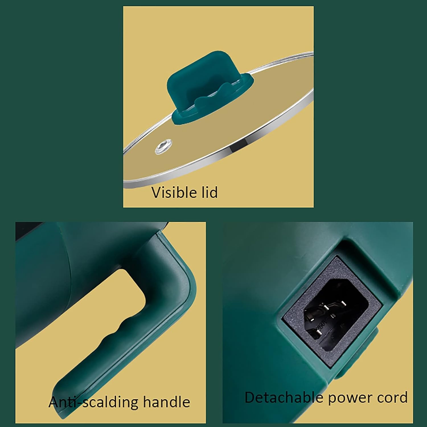 Rice Cooker (1.8L) Household dormitory Multifunctional All-in-one Rice Cooker/frying Pan/wok，Non-stick soup Pot, appointment and Insulation (Color : B)