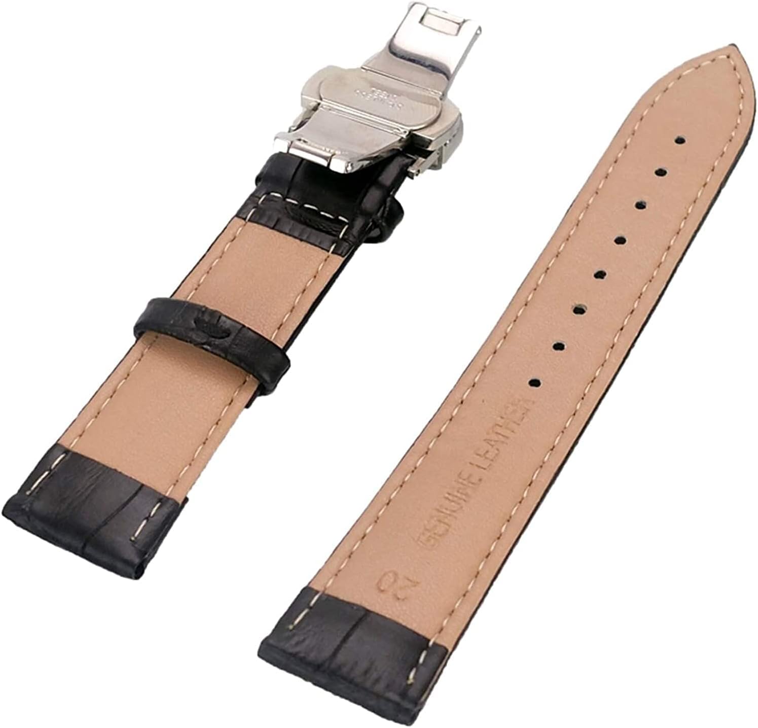 Chtom ウォッチストラップ12mm-24mm男性女性純正レザーウォッチバンド