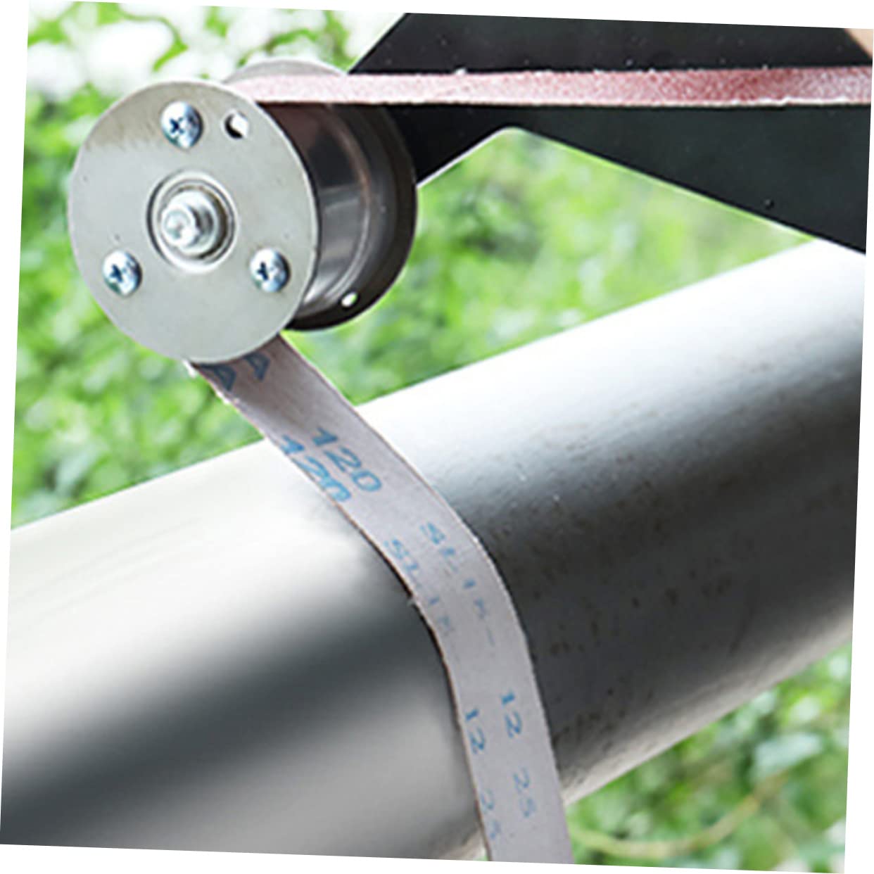 LALAFINA 1 Set Belt Sander Polishing Attachment for Handheld Grinder Versatile Grinding Tool with Finish Durable Polymer Guide Wheel for Various Applications