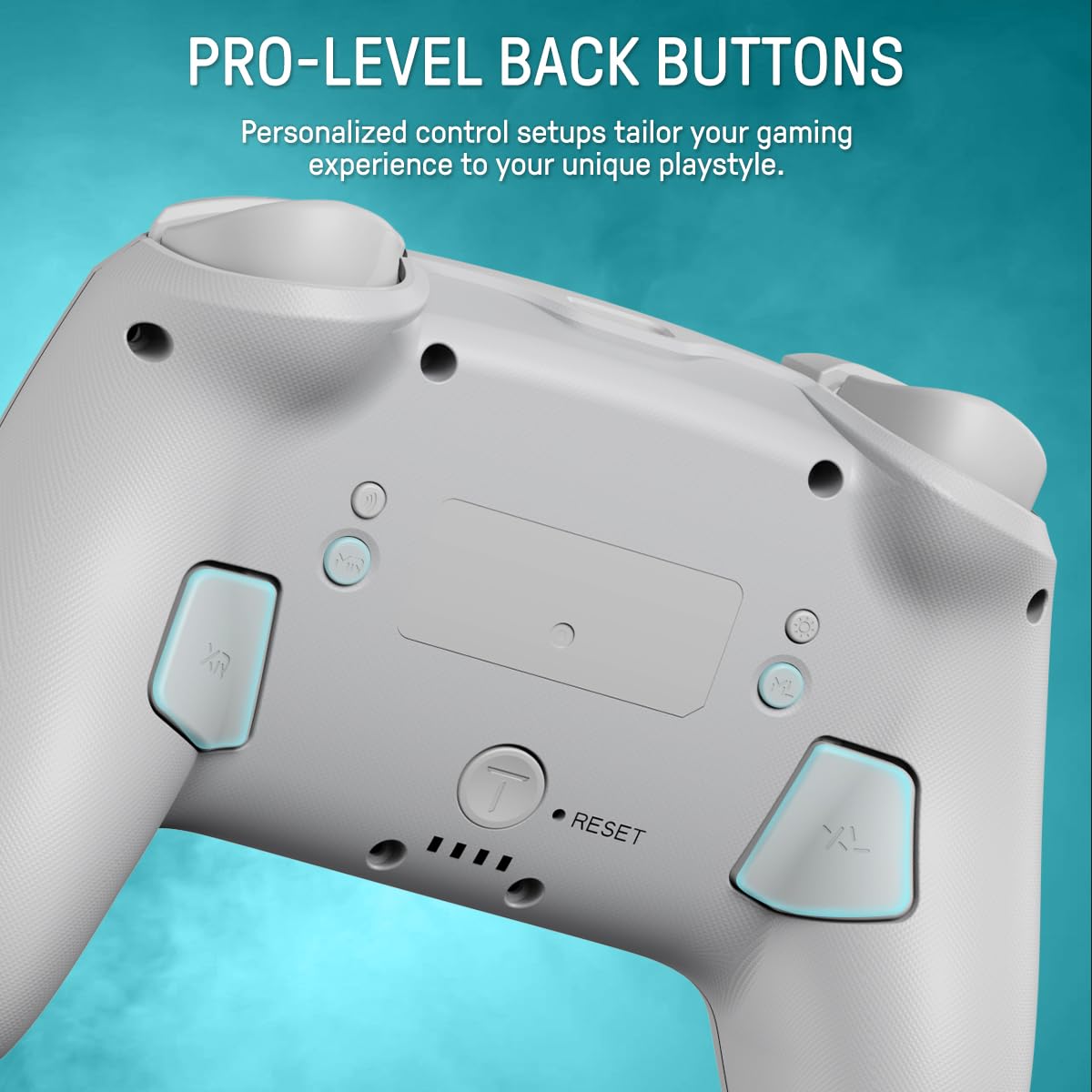 Générique Manette Switch 2, Manette Switch Pro Sans Fil Compatible avec Switch 2/OLED/Lite, Switch 2 Pro Controller avec 7 Couleurs LED/Paddle/Turbo – Blanc