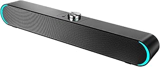 Yaazero A V-183 USB Wired Computer Speaker o Player SoundBar Stereo Subwoofer Powerful Music Player Bass Surround Sound Box 3.5mm o Input r PC Laptop Smartphone Tablet MP3 MP4