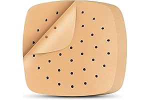 HOFHTD 200Pcs Parchment Paper Sheets Baking Air Fryer liners, unbleached