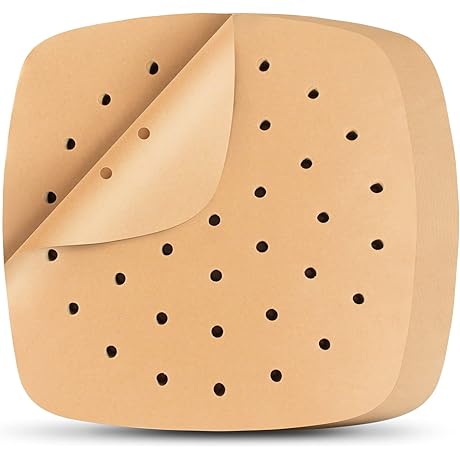 HOFHTD 200Pcs Parchment Paper Sheets Baking Air Fryer liners, unbleached
