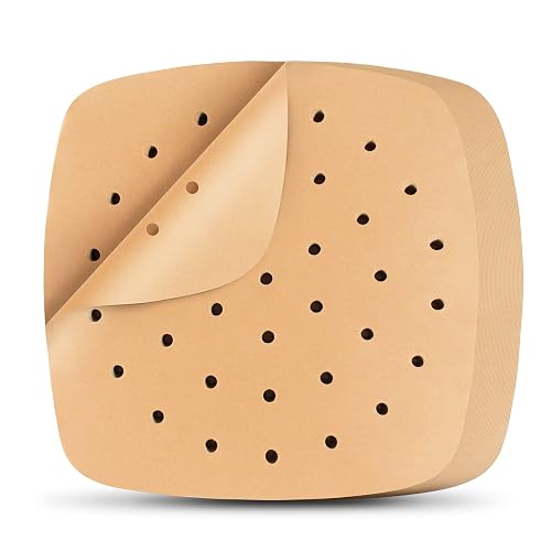 Katbite unbleached parchment air fryer liners, 8 inch square