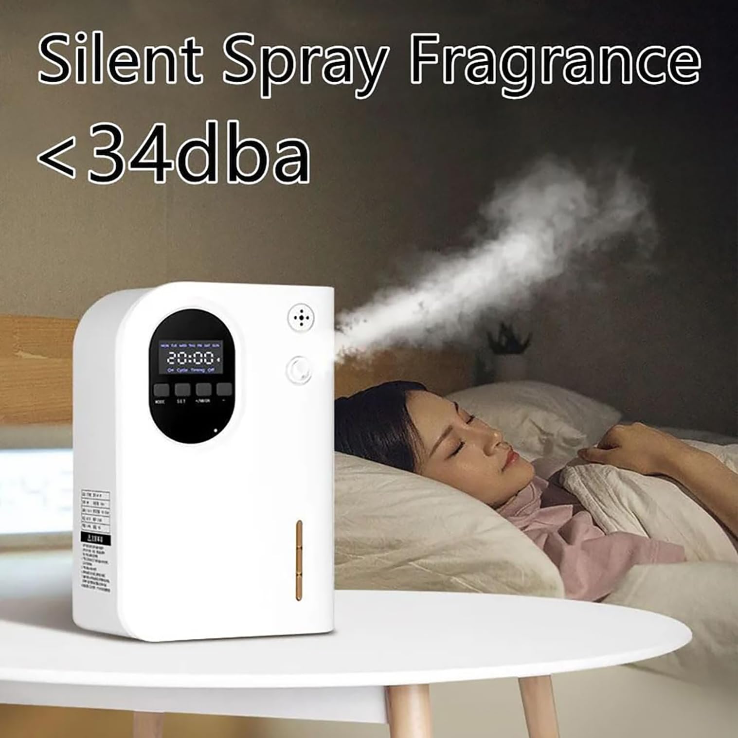 Difusor de aroma inteligente con pantalla LCD y ventilador integrado para el hogar, hotel y espacios de oficina