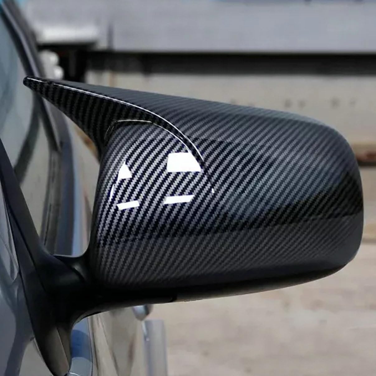 2PCS Carbon Fiber Car Side Rearview Mirror Cap Cover Trim Exterior Decoration Accessories Compatible for Toyota Corolla 2007 2008 2009 2010 2011 2012 2013